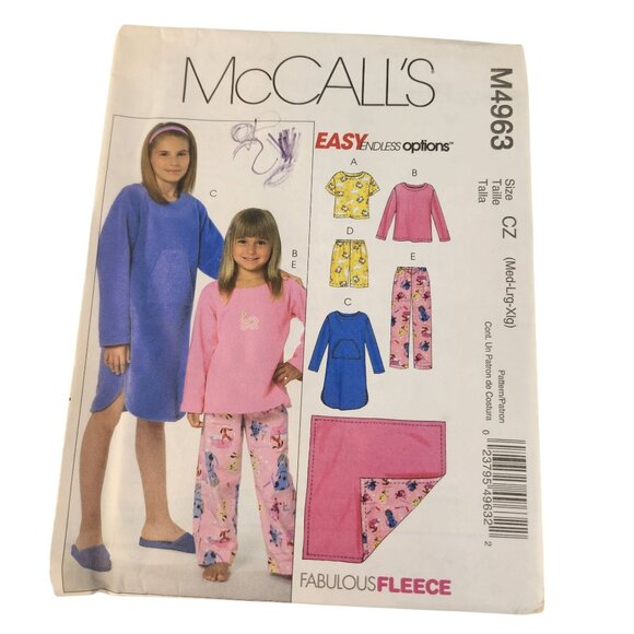 McCalls Girls Sewing Patterns M4360 M4963 & M4113 Lot Of 3 Sizes 3-6 & Medium To - Picture 2 of 7